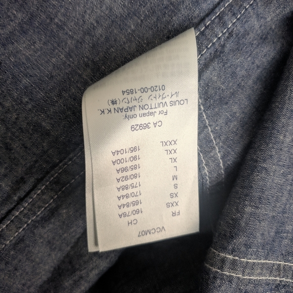 Louis Vuitton Blue Denim Shirt (runs very small) - Picture 10 of 14